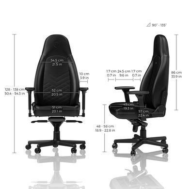 Ігрове крісло NOBLECHAIRS ICON Black (NBL-ICN-PU-BLA) [302011]