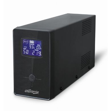 Джерело безперебійного живлення EnerGenie 850VA, Line Int., AVR, 2xIEC+1xSchuko, USB, LCD, RJ11 (EG-UPS-032) [611469]