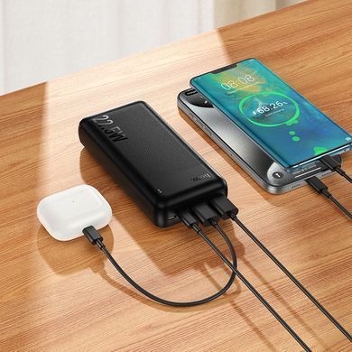 Зовнішній акумулятор HOCO J159A Essence 22.5W+PD20W fully compatible power bank(20000mAh) Black (6942007673587) [806626]