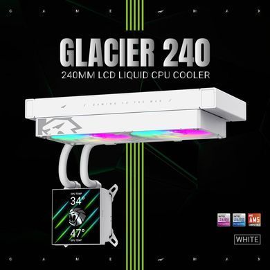 Кулер для процесора GAMEMAX (GLACIER 240 LCD WH) [305478]