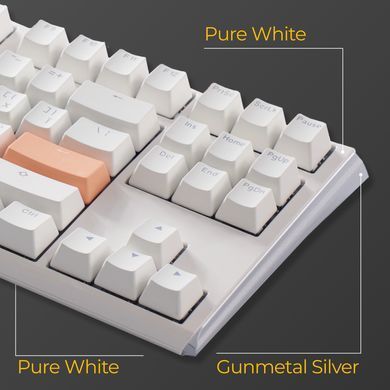 Клавіатура Ducky One 3 TKL Cherry MX Blue RGB UA USB White (DKON2187ST-CUAPXPWWWSC1) [614116]
