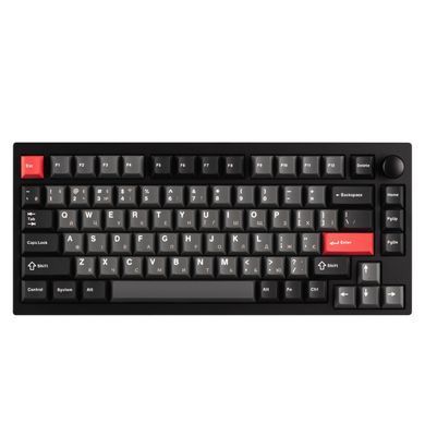 Клавіатура механічна Lemokey P1 Pro 84Key, Keychron Super Banana, WL/BT/USB-A, QMK/VIA, Hot-Swap, EN/UKR, RGB, Knob, Carbon Black (P1P-M4-UA) [103656]