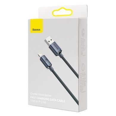 Кабель Baseus Crystal Shine Series Fast Charging Data Cable USB to iP 2.4A 2m Black (CAJY000101) [805230]