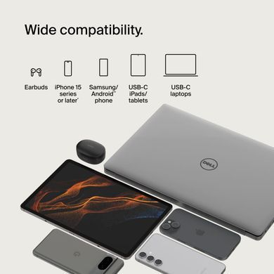 Кабель USB-C > USB-C заряджання/синхронізації Belkin 2м, 60Вт, Type-C, плетений, білий (CAB004BT2MWH) [108620]