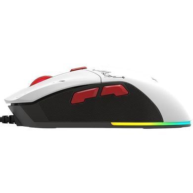 Мишка XTRIKE ME GM-316, ігрова, 7200dpi., 6кн., 13 режимів RGB, 2 панелі, біла (GM-316W) [401258]