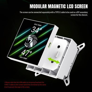 Кулер для процесора GAMEMAX (GLACIER 240 LCD WH) [305478]