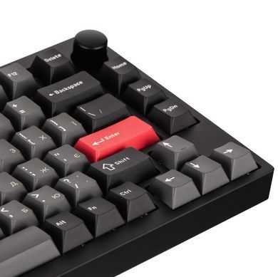 Клавіатура механічна Lemokey P1 Pro 84Key, Keychron Super Banana, WL/BT/USB-A, QMK/VIA, Hot-Swap, EN/UKR, RGB, Knob, Carbon Black (P1P-M4-UA) [103656]