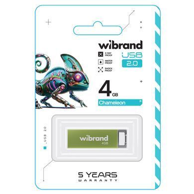 Флеш-накопичувач Wibrand USB 2.0 Chameleon 4Gb Light Green (WI2.0/CH4U6LG) [802940]