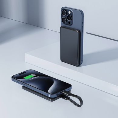 УМБ Acefast Magnetic Wireless 5000mAh 18W PD,QC 3.0, QI 7.5 Вт, ультра тонкий, M8 Black (6974316283386) [402206]
