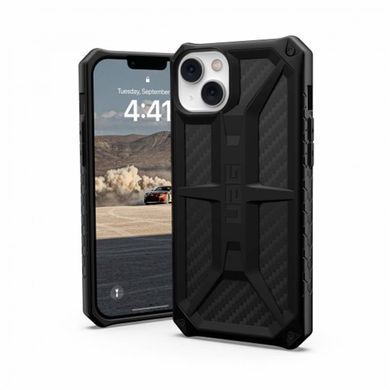 Чохол-накладка Urban Armor Gear Monarch для Apple iPhone 14 Plus/15 Plus Carbon Fiber (114033114242) [601641]