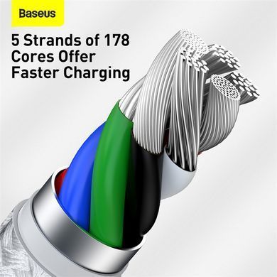Кабель Baseus Cafule Series Metal Data Cable Type-C to iP PD 20W 2m White (CATLJK-B02) [802579]