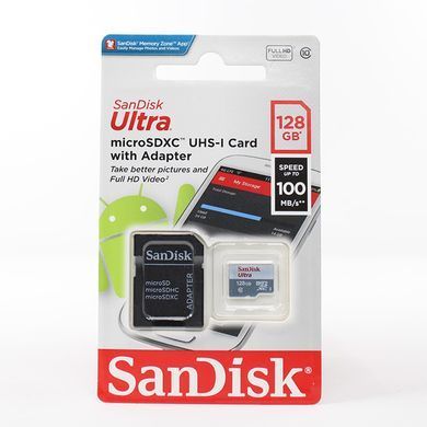 Карта пам&rsquo;яті MICRO SDXC 128GB UHS-I SANDISK (SDSQUNR-128G-GN3MA) [501201]