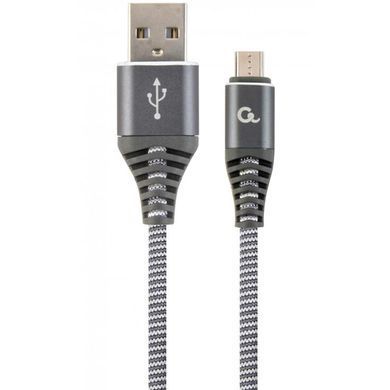 Кабель Cablexpert USB - micro USB (M/M), преміум, 1 м, сірий (CC-USB2B-AMmBM-1M-WB2) [603675]