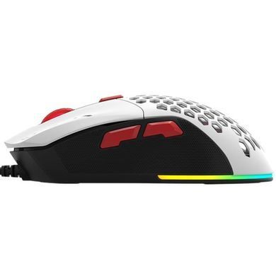 Мишка XTRIKE ME GM-316, ігрова, 7200dpi., 6кн., 13 режимів RGB, 2 панелі, біла (GM-316W) [401258]