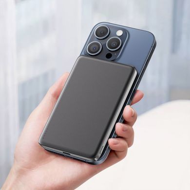 УМБ Acefast Magnetic Wireless 5000mAh 18W PD,QC 3.0, QI 7.5 Вт, ультра тонкий, M8 Black (6974316283386) [402206]