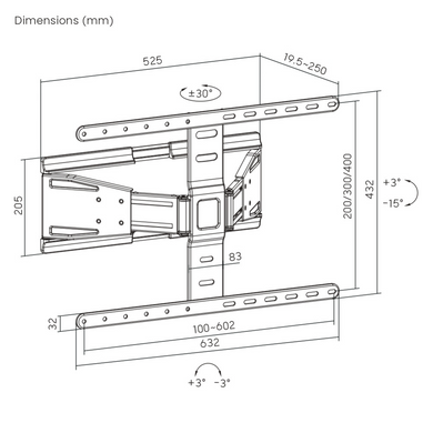 Кріплення для візуальних систем UNIBRACKET (Slim64) [302394]