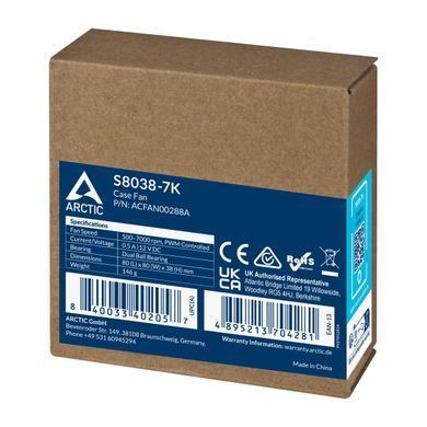 Корпусний вентилятор 80MM S8038-7K ARCTIC (ACFAN00288A) [503552]