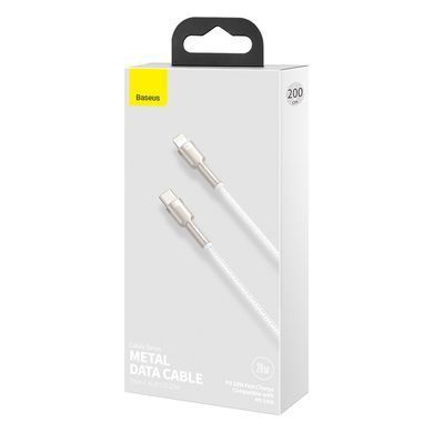 Кабель Baseus Cafule Series Metal Data Cable Type-C to iP PD 20W 2m White (CATLJK-B02) [802579]