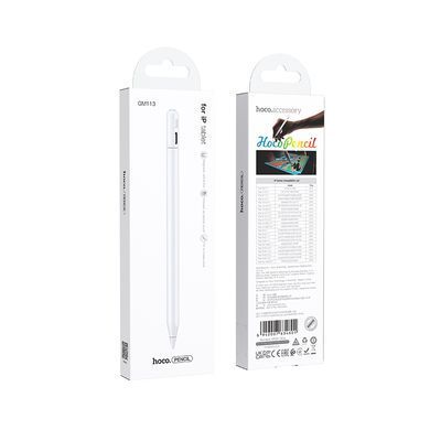 Стилус HOCO GM113 Active capacitive pen pad dedicated White (6942007634601) [803651]