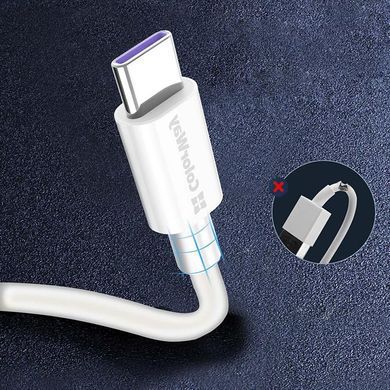 Кабель ColorWay USB - USB Type-C (M/M), 5.0А, 1 м, White (CW-CBUC019-WH) [603707]