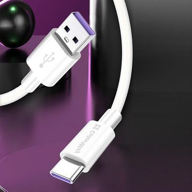 Кабель ColorWay USB - USB Type-C (M/M), 5.0А, 1 м, White (CW-CBUC019-WH) [603707]