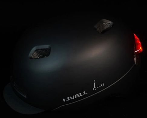 Захисний шолом Livall C20 (L) Midnight Black (57-61см), сигнал стопів (LIV-000C20-5342) [80045]