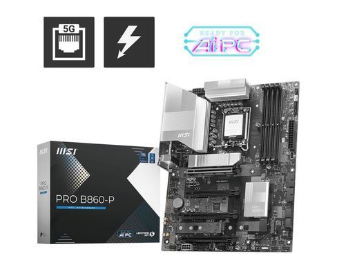 Материнcька плата MSI PRO B860-P s1851 B860 4xDDR5 M.2 HDMI DP ATX (911-7E41-002) [109196]