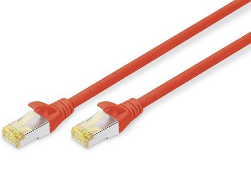 Патч-корд DIGITUS CAT 6a S-FTP, 0,5м, AWG 26/7, Cu, LSZH, червоний (DK-1644-A-005/R) [109977]