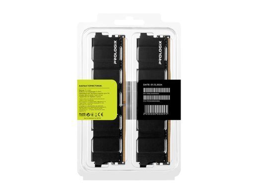 Модуль пам`ятi DDR5 2x16GB/6000 Prologix Black (PRO32GB6000B5K) [606258]