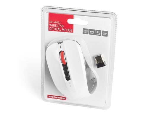 Мишка Modecom MC-WM9.1, бездротова, 4кн., 1600dpi, чорно-біла (M-MC-0WM9.1-200) [401157]