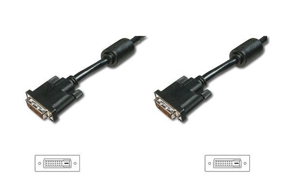 Кабель DIGITUS DVI-D dual link (AM/AM) 3м, чорний (AK-320101-030-S) [114130]