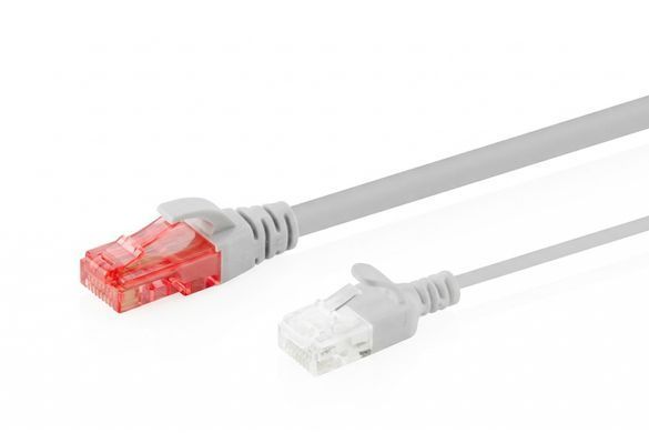 Патч-корд DIGITUS CAT 6 U-UTP Sliim, 2 м, AWG 32/7, Cu, LSZH, сірий (DK-1618-020S) [114621]