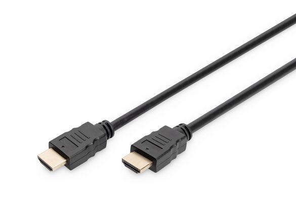 Кабель DIGITUS HDMI (M/M), 4K@60Гц, Ultra HD, Premium, тип A, w/Ethernet, золото, 2м, чорний (DB-330123-020-S) [113101]