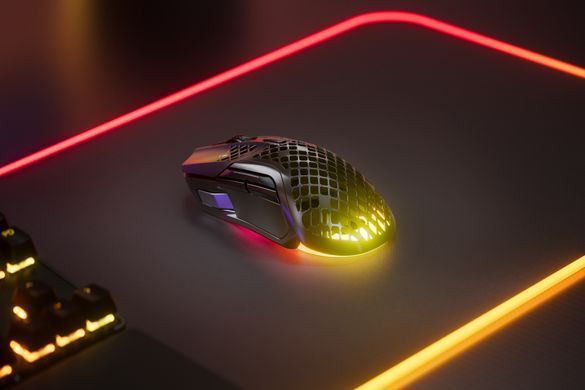 Мишка SteelSeries Aerox 5 Wireless RGB, 18000dpi., 9кн., чорна (62406) [401320]
