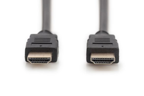 Кабель DIGITUS HDMI (M/M), 4K@60Гц, Ultra HD, Premium, тип A, w/Ethernet, золото, 2м, чорний (DB-330123-020-S) [113101]
