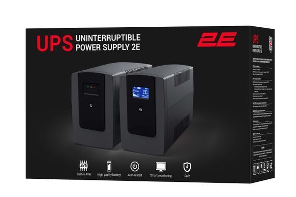 Джерело безперебійного живлення 2E ED1500, 1500VA/900W, LED, 3xSchuko (2E-ED1500) [102974]