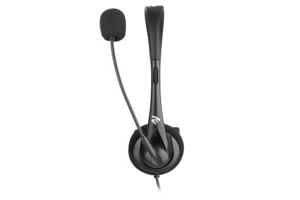Гарнітура ПК моно On-ear 2E CH11 USB, omni-mic, 2м, чорний (2E-CH11MU) [107162]