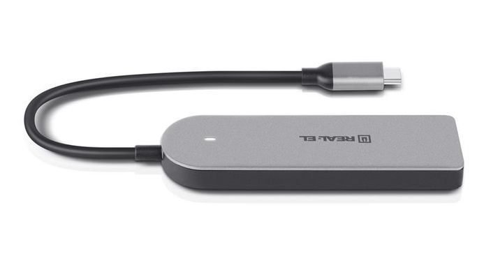 USB-хаб REAL-EL CQ-415 USB Type-C 4-в-1 (EL123110001) [605110]