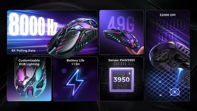 Миша GravaStar Mercury X Pro, 8K, BT/WL/USB-A, RGB, Neon Graffiti (GS_X_PRO_CG_BLK) [113152]