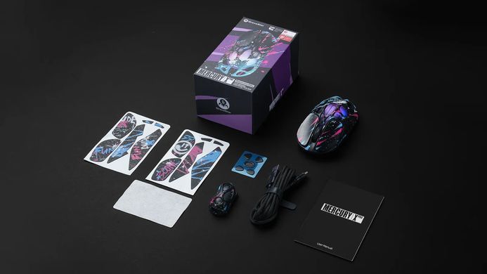 Миша GravaStar Mercury X Pro, 8K, BT/WL/USB-A, RGB, Neon Graffiti (GS_X_PRO_CG_BLK) [113152]