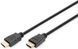 Кабель DIGITUS HDMI (M/M), 4K@60Гц, Ultra HD, Premium, тип A, w/Ethernet, золото, 2м, чорний (DB-330123-020-S) [113101], фото 1