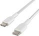 Кабель USB-C > USB-C заряджання/синхронізації Belkin 2м, 60Вт, Type-C, плетений, білий (CAB004BT2MWH) [108620], фото 6