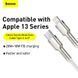 Кабель Baseus Cafule Series Metal Data Cable Type-C to iP PD 20W 2m White (CATLJK-B02) [802579], фото 11
