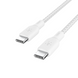 Кабель USB-C > USB-C заряджання/синхронізації Belkin 2м, 100Вт, Type-C, плетений, білий (CAB014BT2MWH) [108567], фото 3