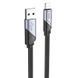 Кабель HOCO U119 USB to iP 2.4A, 1.2m, nylon, aluminum connectors, Black (6942007604987) [802331], фото 1