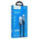 Кабель HOCO U119 USB to iP 2.4A, 1.2m, nylon, aluminum connectors, Black (6942007604987) [802331], фото 2
