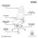 Ігрове крісло NOBLECHAIRS ICON Black (NBL-ICN-PU-BLA) [302011], фото 5