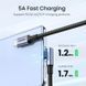Кабель UGREEN US334 USB-C 2.0 to Angled USB-C M/M Cable Aluminium Shell with Braided 1m (Black) (UGR-70643) [805462], фото 5