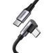 Кабель USB 2.0 Type-C M-M, 2 м, 90&deg;, 100W Чорний, Aluminium Braid US334 UGREEN (70645) [402383], фото 2