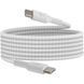Кабель USB-C > USB-C заряджання/синхронізації Belkin 2м, 60Вт, Type-C, плетений, білий (CAB004BT2MWH) [108620], фото 7